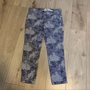 Brax feel good summer pants blue stripes and floral print
